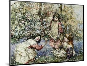 Gathering Primroses, 1919-Edward Atkinson Hornel-Mounted Giclee Print