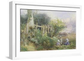 Gathering Primroses-Myles Birket Foster-Framed Giclee Print
