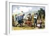 Gathering Pumpkins, an October Scene in New England, c.1860-null-Framed Giclee Print