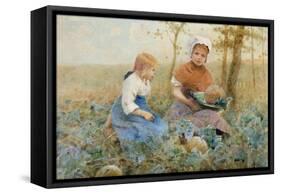 Gathering Pumpkins-Hector Caffieri-Framed Stretched Canvas