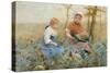 Gathering Pumpkins-Hector Caffieri-Stretched Canvas