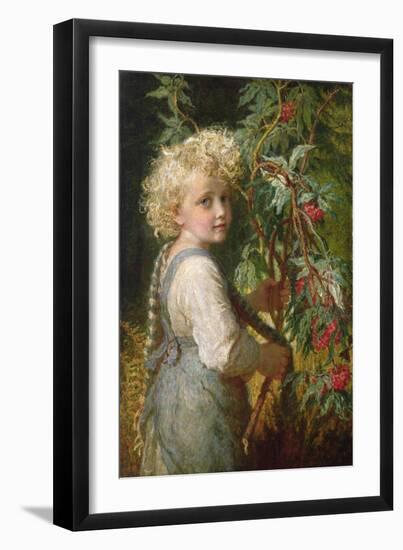 Gathering Red Berries-Karl Wilhelm Friedrich Bauerle-Framed Giclee Print