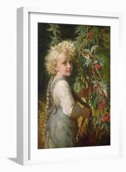 Gathering Red Berries-Karl Wilhelm Friedrich Bauerle-Framed Giclee Print