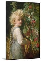 Gathering Red Berries-Karl Wilhelm Friedrich Bauerle-Mounted Giclee Print