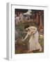 Gathering Rosebuds-John William Waterhouse-Framed Giclee Print