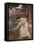 Gathering Rosebuds-John William Waterhouse-Framed Stretched Canvas