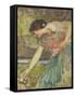 Gathering Roses-John William Waterhouse-Framed Stretched Canvas