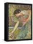 Gathering Roses-John William Waterhouse-Framed Stretched Canvas