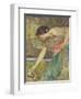 Gathering Roses-John William Waterhouse-Framed Giclee Print