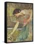 Gathering Roses-John William Waterhouse-Framed Stretched Canvas