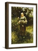 Gathering Roses-Daniel Ridgway Knight-Framed Giclee Print