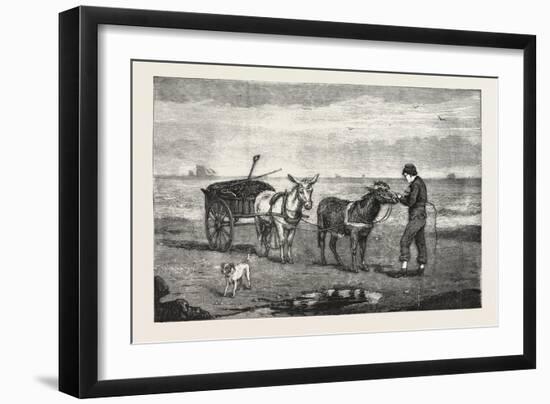 Gathering Seaweed: a Sketch on the Sands at Whitby, 1876, UK-null-Framed Giclee Print