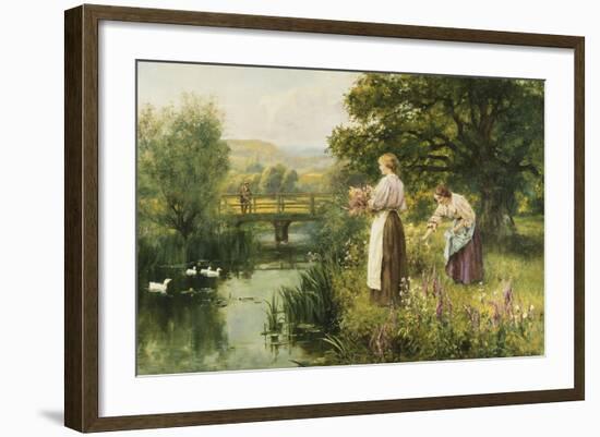 Gathering Spring Flowers-Henry John Yeend King-Framed Giclee Print