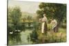 Gathering Spring Flowers-Henry John Yeend King-Stretched Canvas