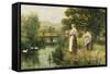 Gathering Spring Flowers-Henry John Yeend King-Framed Stretched Canvas