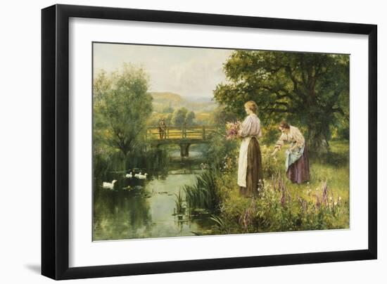 Gathering Spring Flowers-Henry John Yeend King-Framed Giclee Print