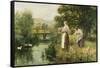 Gathering Spring Flowers-Henry John Yeend King-Framed Stretched Canvas