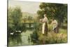 Gathering Spring Flowers-Henry John Yeend King-Stretched Canvas