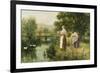 Gathering Spring Flowers-Henry John Yeend King-Framed Giclee Print