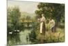 Gathering Spring Flowers-Henry John Yeend King-Mounted Giclee Print