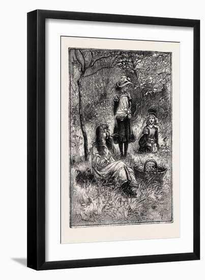 Gathering the Dandelions, 1882-null-Framed Giclee Print