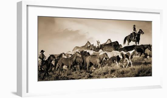 Gathering the Herd-Wendy Caro-Framed Giclee Print