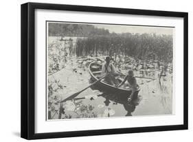 Gathering Water-Lilies (Collection of Water Lilies)-Peter Henry Emerson-Framed Giclee Print