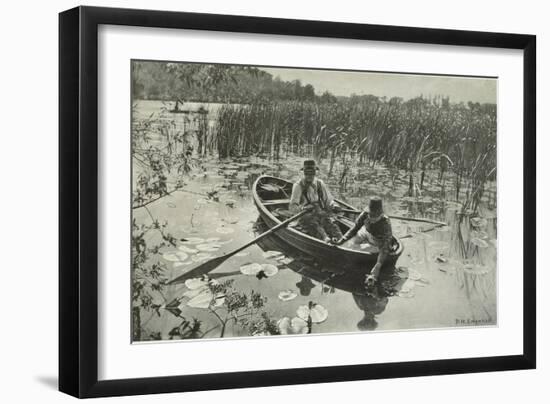 Gathering Water Lillies-Emerson Peter Henry-Framed Giclee Print