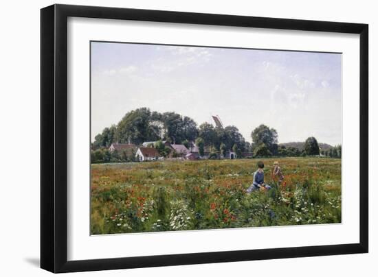 Gathering Wild Flowers-Johannes Boesen-Framed Giclee Print