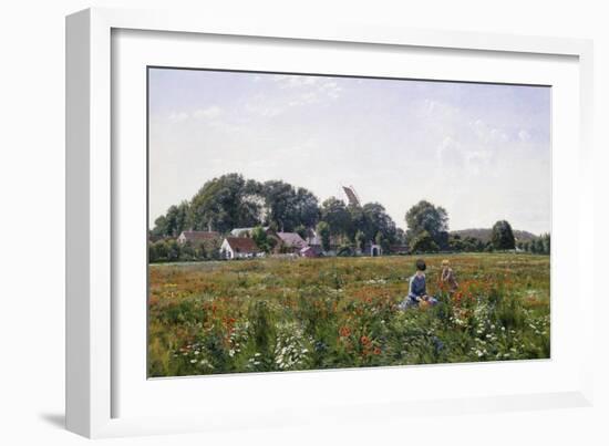 Gathering Wild Flowers-Johannes Boesen-Framed Giclee Print