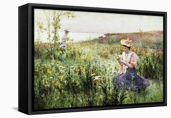 Gathering Wild Flowers-Alfred Augustus Glendening II-Framed Stretched Canvas