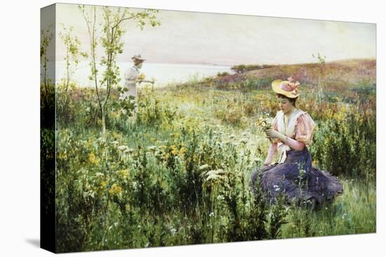 Gathering Wild Flowers-Alfred Augustus Glendening II-Stretched Canvas