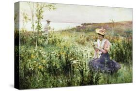 Gathering Wild Flowers-Alfred Augustus Glendening II-Stretched Canvas