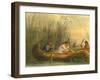 Gathering Wild Rice, 1853-Seth Eastman-Framed Premium Giclee Print