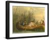 Gathering Wild Rice, 1853-Seth Eastman-Framed Premium Giclee Print