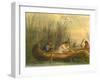 Gathering Wild Rice, 1853-Seth Eastman-Framed Premium Giclee Print