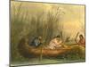 Gathering Wild Rice, 1853-Seth Eastman-Mounted Premium Giclee Print