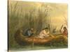Gathering Wild Rice, 1853-Seth Eastman-Stretched Canvas