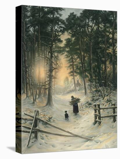 Gathering Winter Fuel-Joseph Farquharson-Stretched Canvas