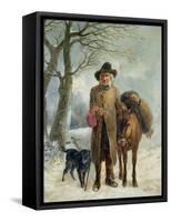 Gathering Winter Fuel-John Barker-Framed Stretched Canvas