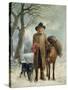 Gathering Winter Fuel-John Barker-Stretched Canvas