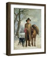 Gathering Winter Fuel-John Barker-Framed Giclee Print