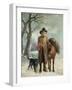 Gathering Winter Fuel-John Barker-Framed Giclee Print