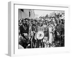 Gathering with Native Americans, Washington D.C., 1936-Harris & Ewing-Framed Photographic Print