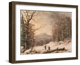 Gathering Wood, 1859-George Henry Durrie-Framed Giclee Print