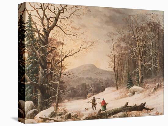 Gathering Wood, 1859-George Henry Durrie-Stretched Canvas