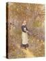 Gathering Wood for Mother-Helen Allingham-Stretched Canvas