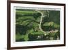 Gatlinburg, Tennessee - Aerial View of City, Entrance to the Great Smoky Mts. Nat'l Park, c.1941-Lantern Press-Framed Premium Giclee Print