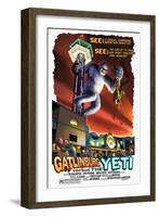 Gatlinburg, Tennessee - Gatlinburg Versus the Yeti-Lantern Press-Framed Art Print