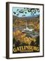 Gatlinburg, Tennessee Town Scene, c.2008-Lantern Press-Framed Art Print